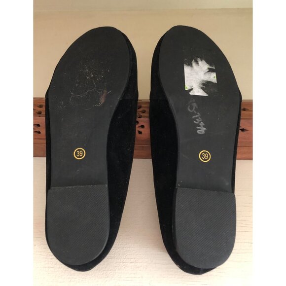 **SOLD**Women's Manxixi Cat Theme Black Faux Suede Flat Shoes Size 8.5 - Picture 7 of 7